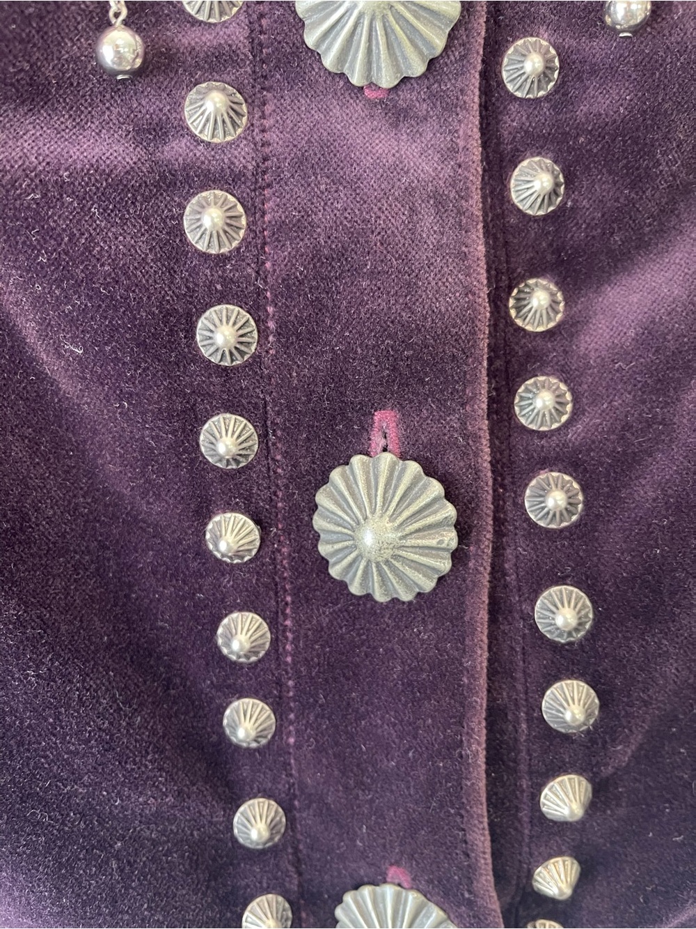 Vintage Double D Ranch Wear Plum Velvet Studded Western Jacket M - Picture 6 of 12